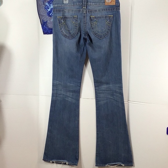 True Religion Bobby distressed wide leg jeans 29 - Picture 14 of 14